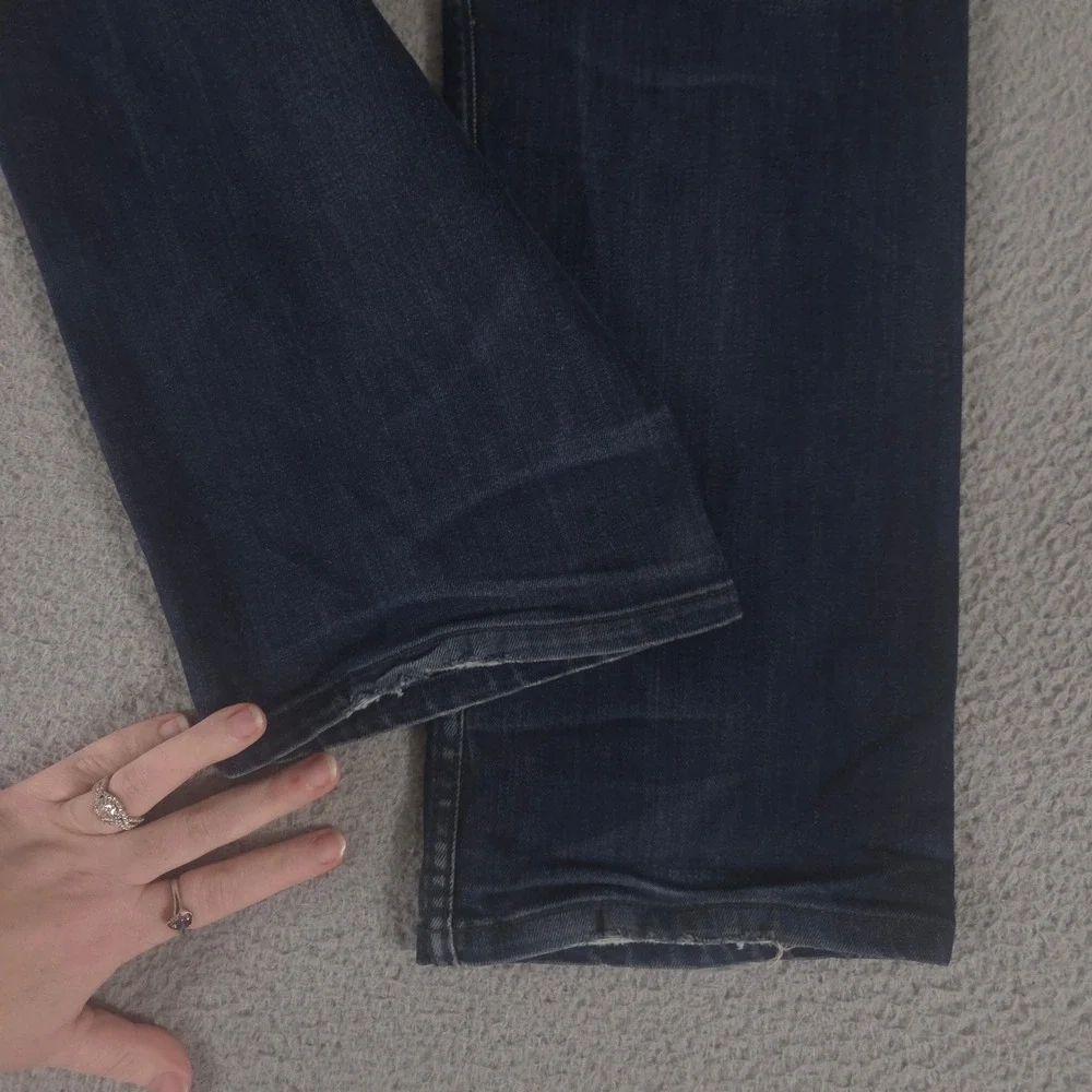 Banana Republic Jeans Mens 36x34 Blue Vintage Straight Stretch Denim Dark Wash